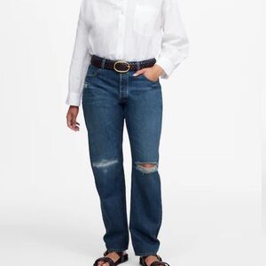 Madewell The Curvy Dean Easy Straight Crop Jean